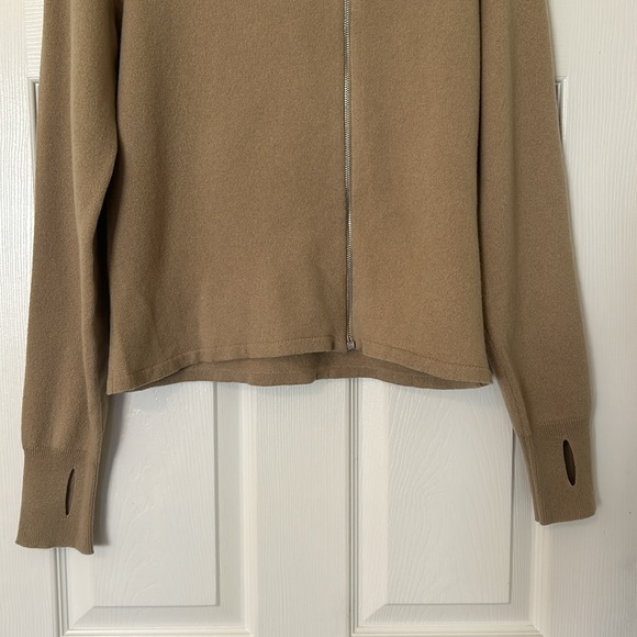 Nike Tan Zip-Front Hooded Sweatshirt - Picture 3 of 9